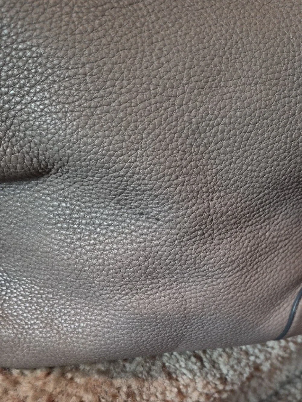 Tory Burch Pebbled Leather Satchel in Taupe
